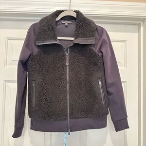 Athleta Black Sherpa Fleece Jacket